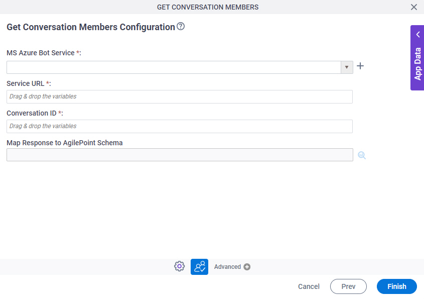 Get Conversation Members Configuration screen