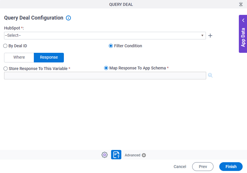 Query Deal Configuration Response tab