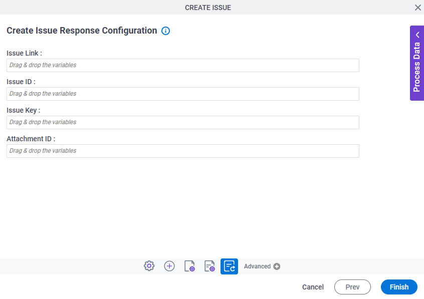 Create Issue Response Configuration screen