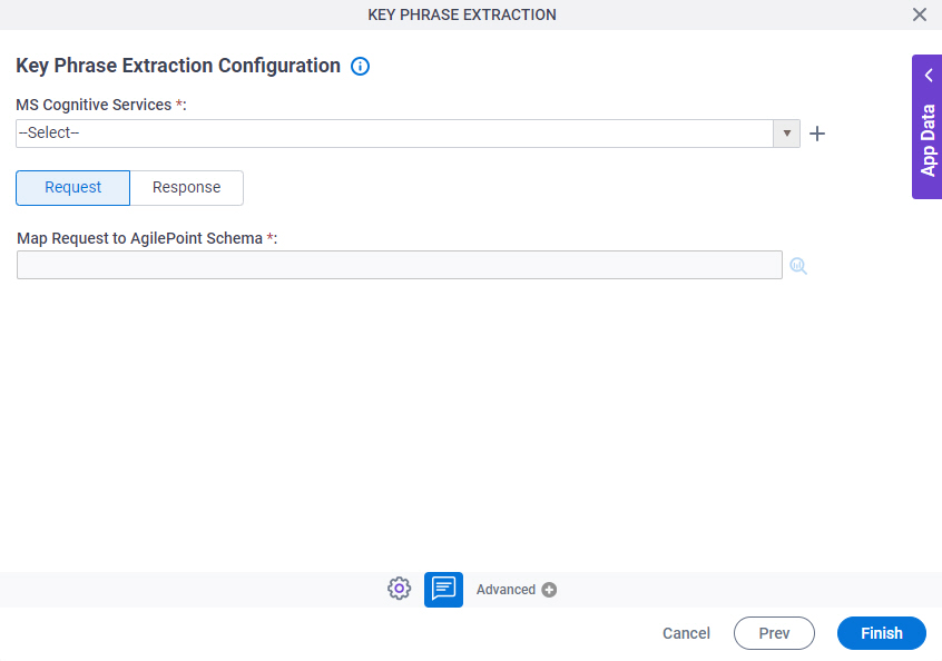 Key Phrase Extraction Configuration Request tab
