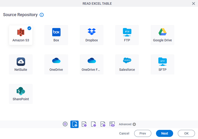 Source Repository screen