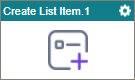 Create List Item activity