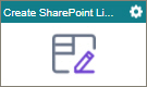 Create SharePoint List activity