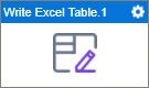 Write Excel Table activity
