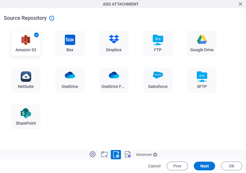 Source Repository screen