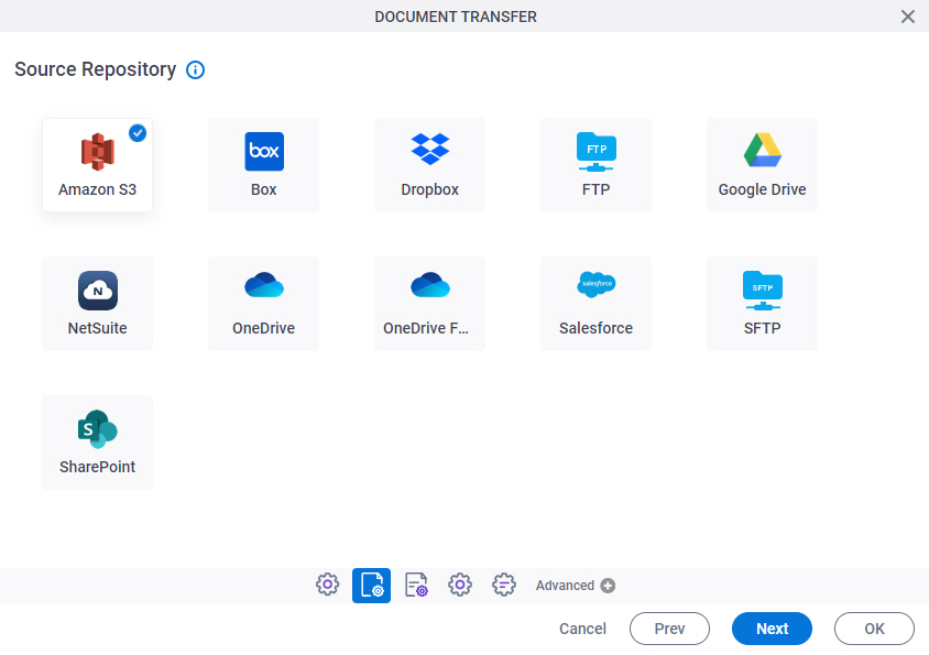 Source Repository screen