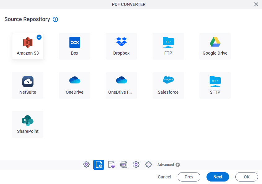 Source Repository screen