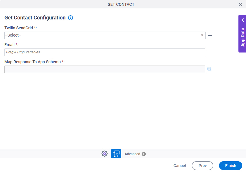 Get Contact Configuration screen