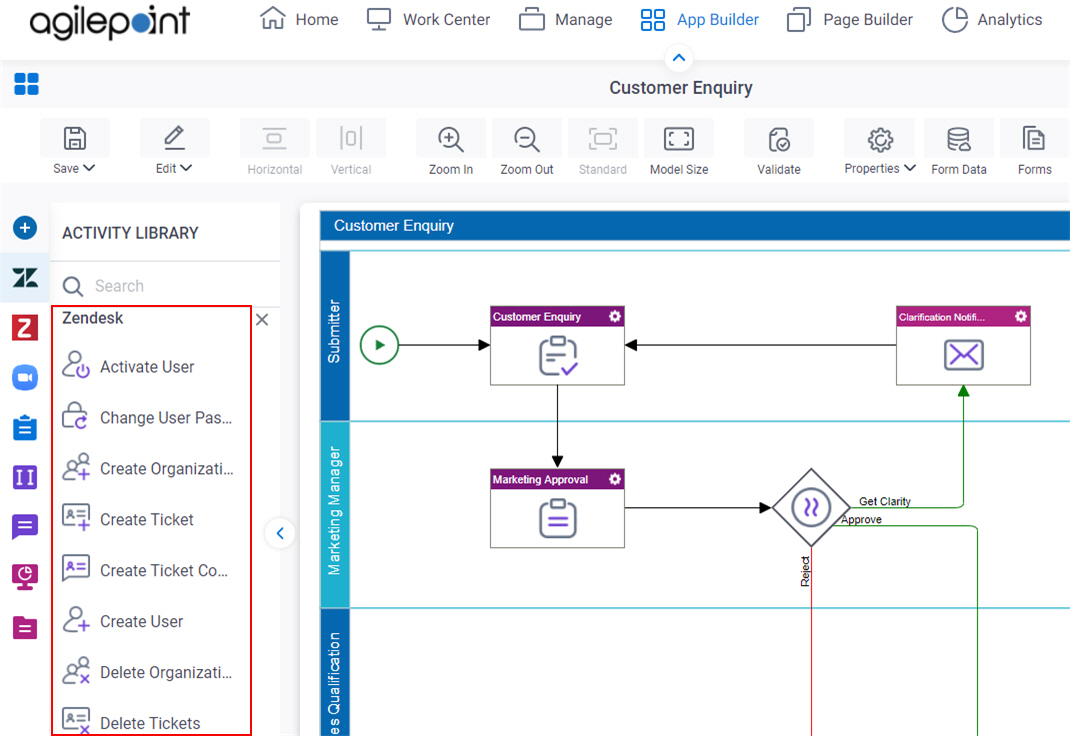 Process Activities for Zendesk