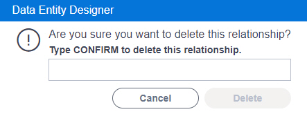 Delete Relationship screen
