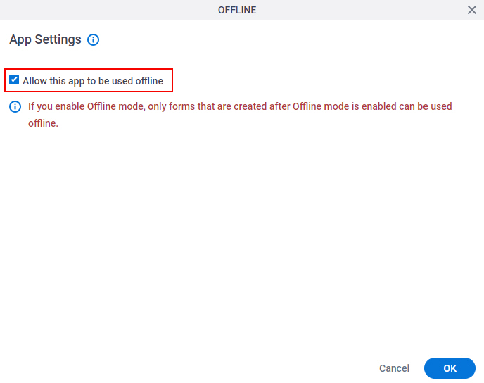 Select Allow This App To Be Used Offline