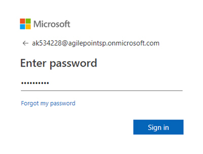 Enter Password screen