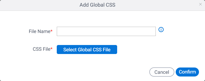 Add Global CSS screen