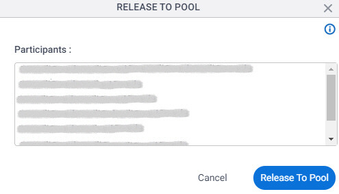 Release To Pool screen