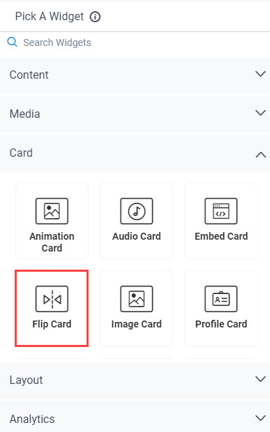 Flip Card Widget