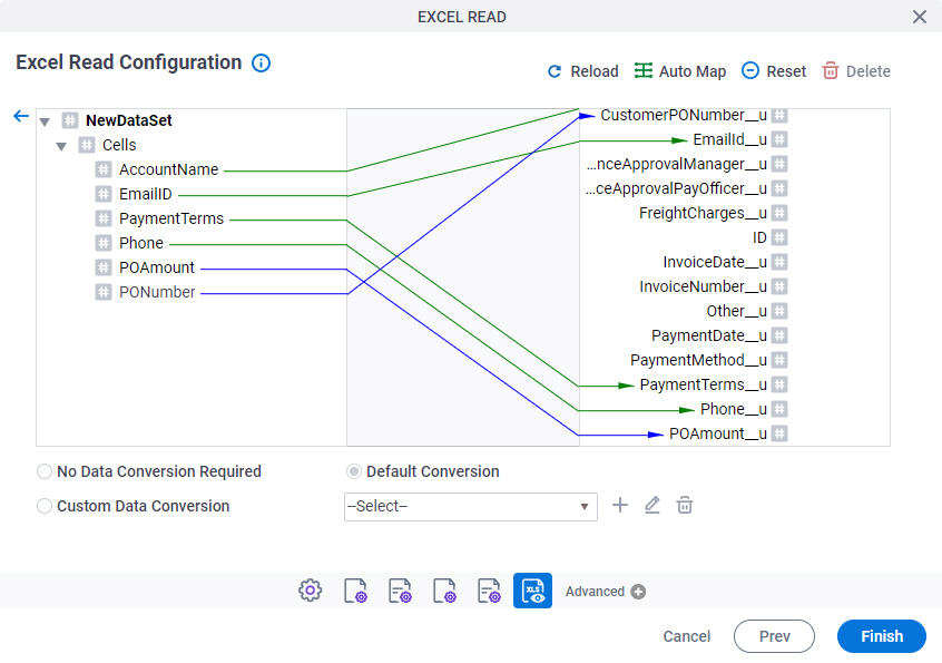 Schema Mapper Example screen