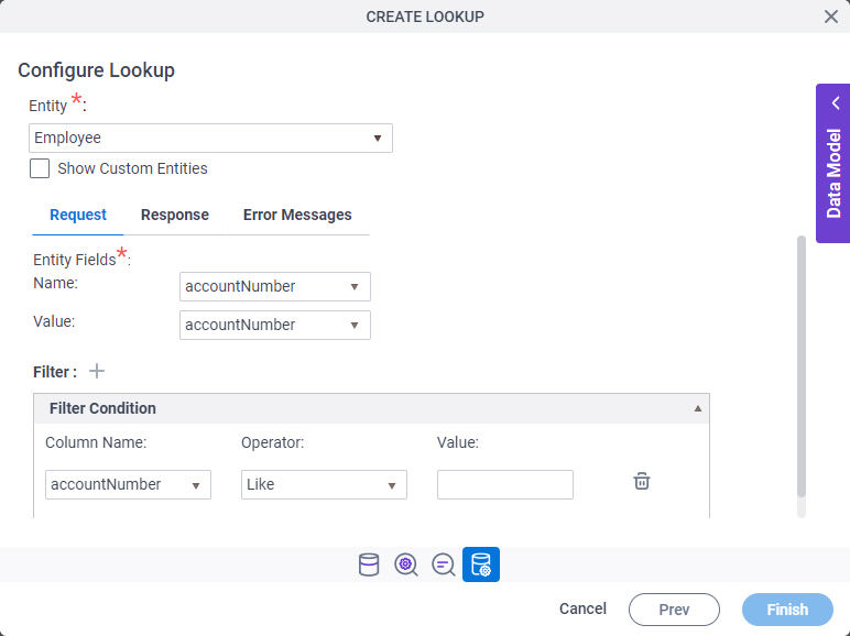 Configure Lookup Screen