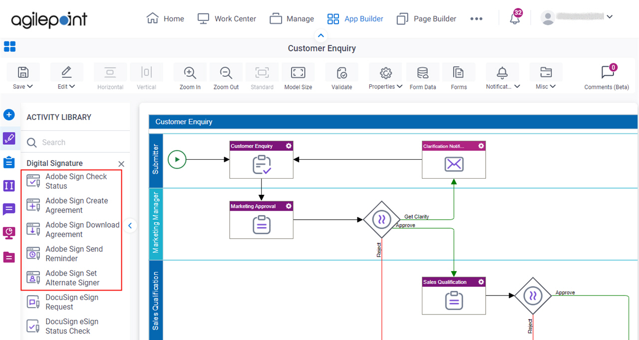 Process Activities for Adobe Sign