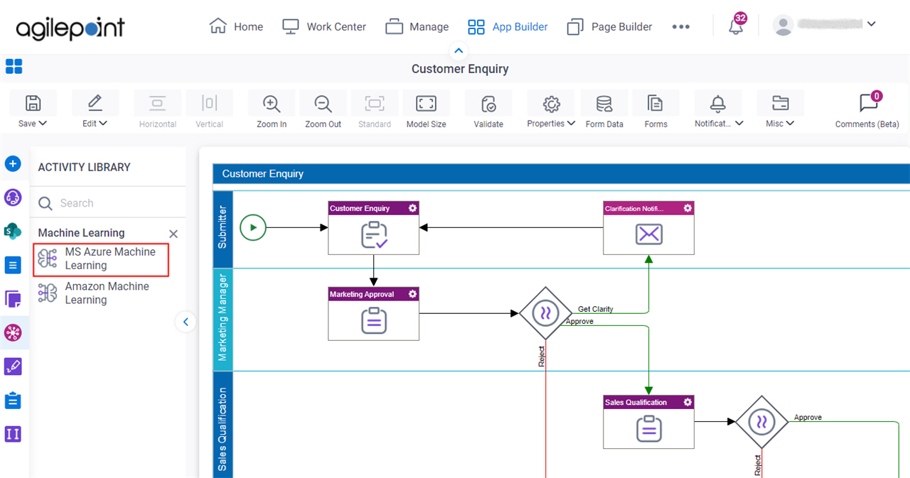 Process Activities for Microsoft Azure Machine Learning