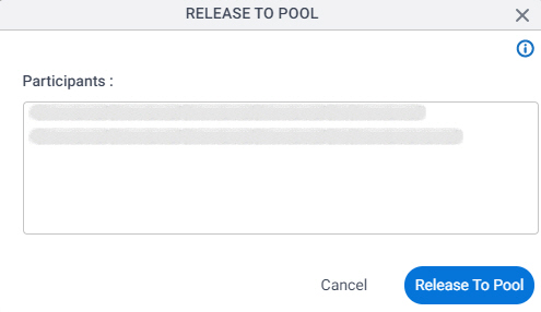 Release To Pool screen