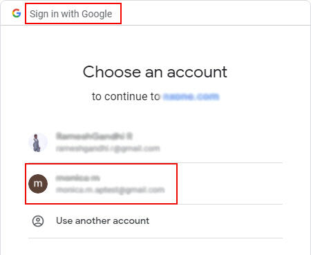 Sign In With Google