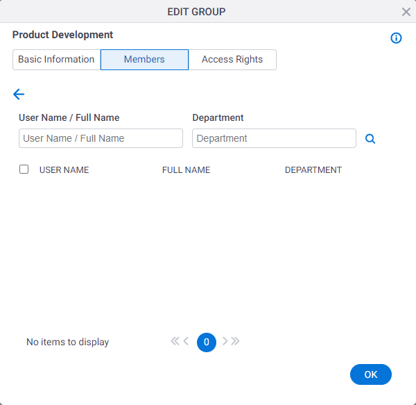 Edit Group Add Group Member tab