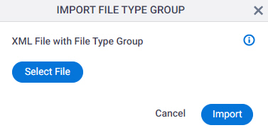 Import File Type Group screen