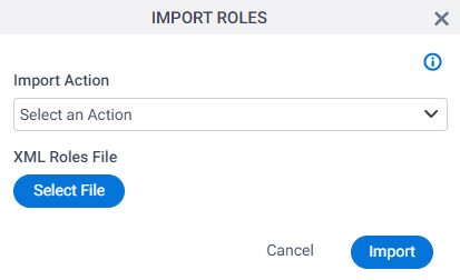 Import Roles screen