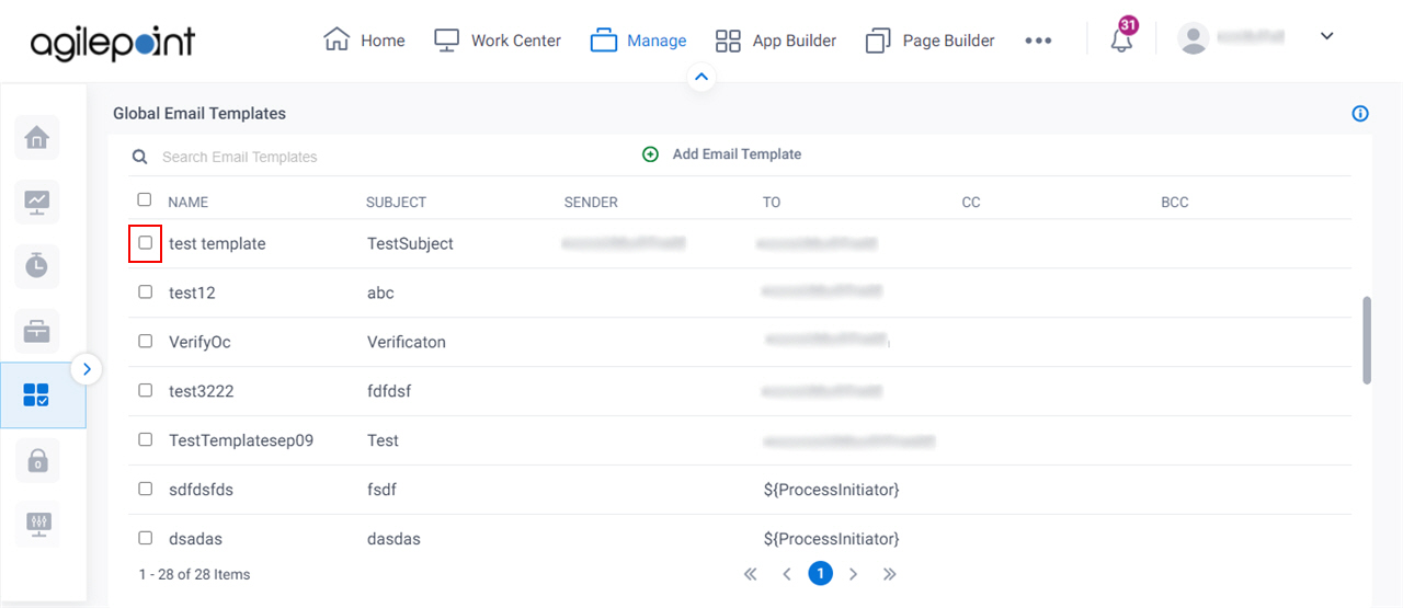 Select Edit Email Template