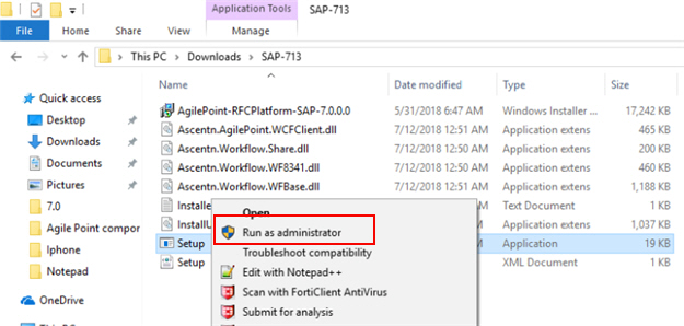 Setup dot exe file
