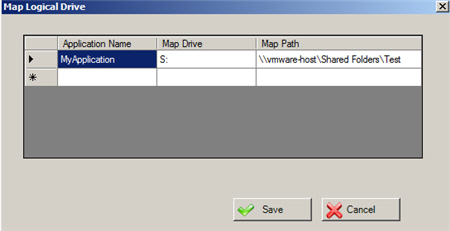 Map Logical Drive screen