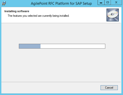 AgilePoint SAP Connector Installation Start screen