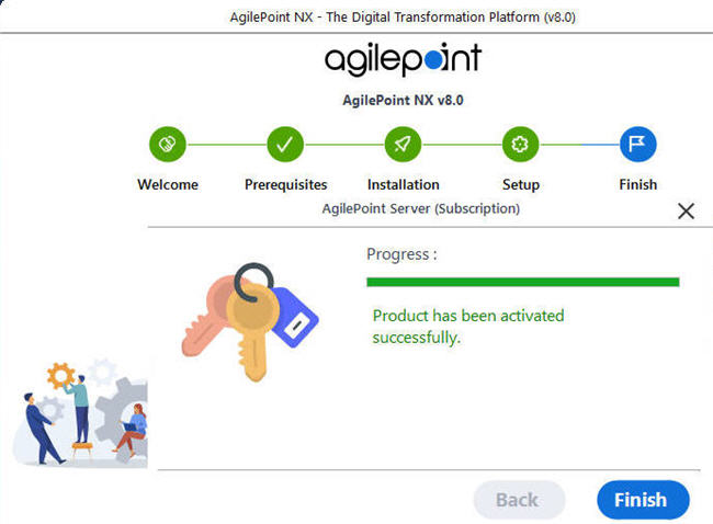 AgilePoint Server Activation Wizard Completed screen