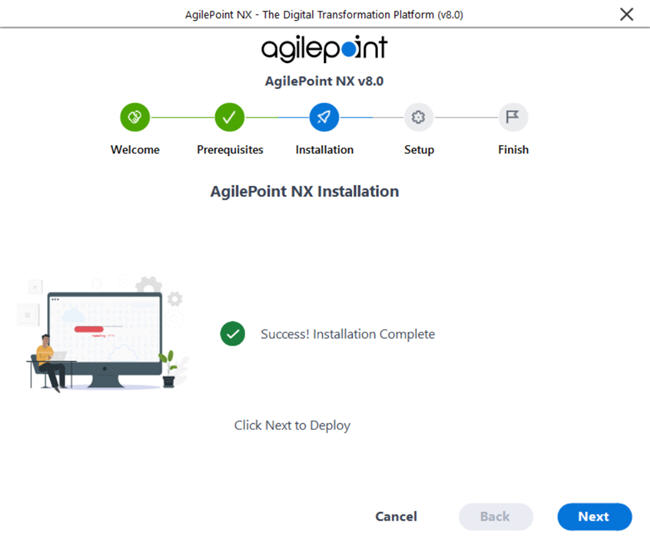 AgilePoint NX Installation Complete screen