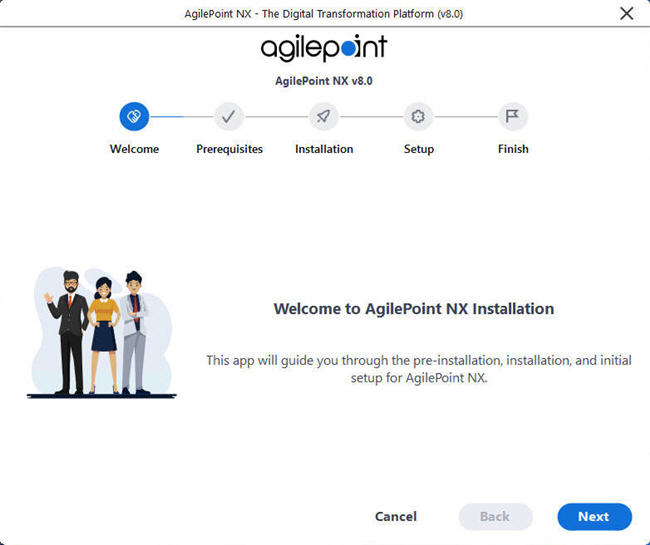 Welcome To AgilePoint Installation screen