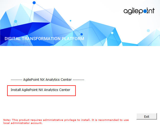 AgilePoint NX Analytics Center screen