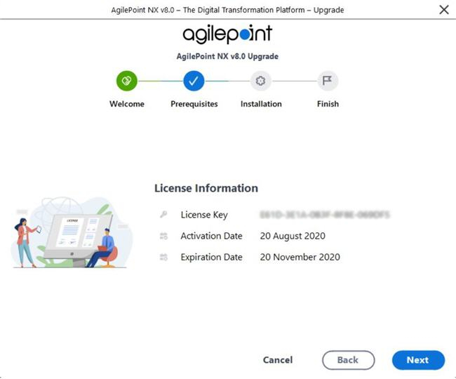 License Information screen