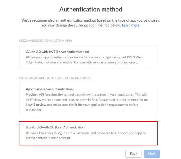 Standard OAuth 2.0