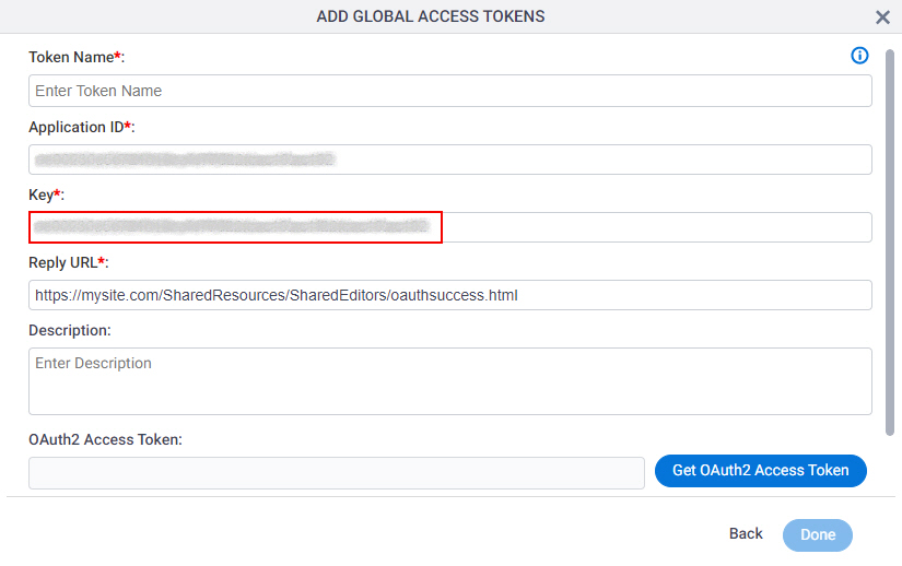 Power BI Access Token screen