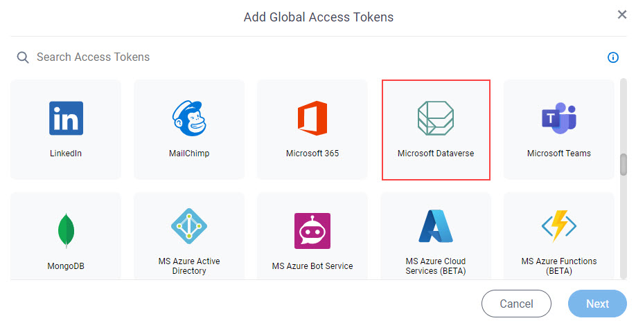 Select Common Data Service Access Token