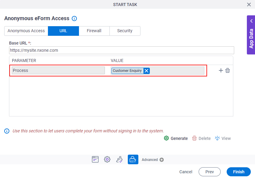 Anonymous Value field