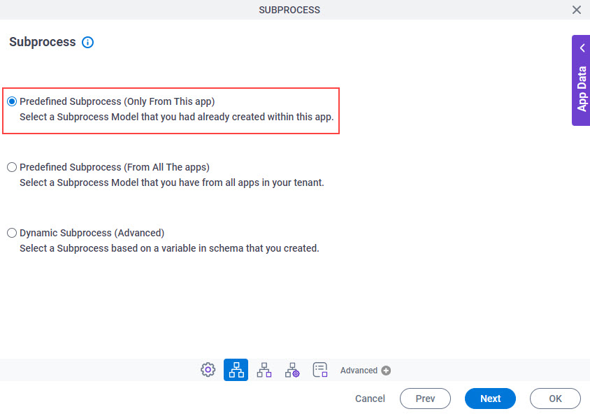 Predefined Subprocess Only From This Application