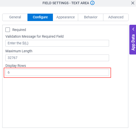 Enter Display Rows