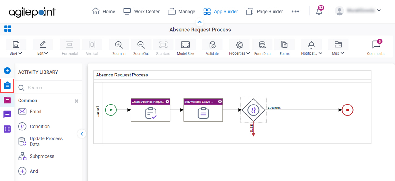 Open eForms Tab