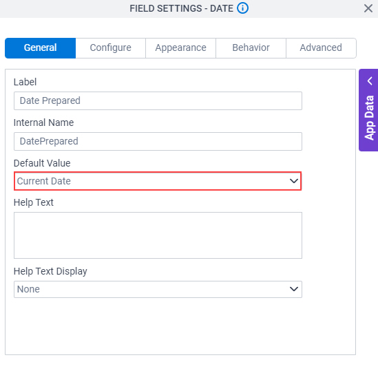 Select Current Date