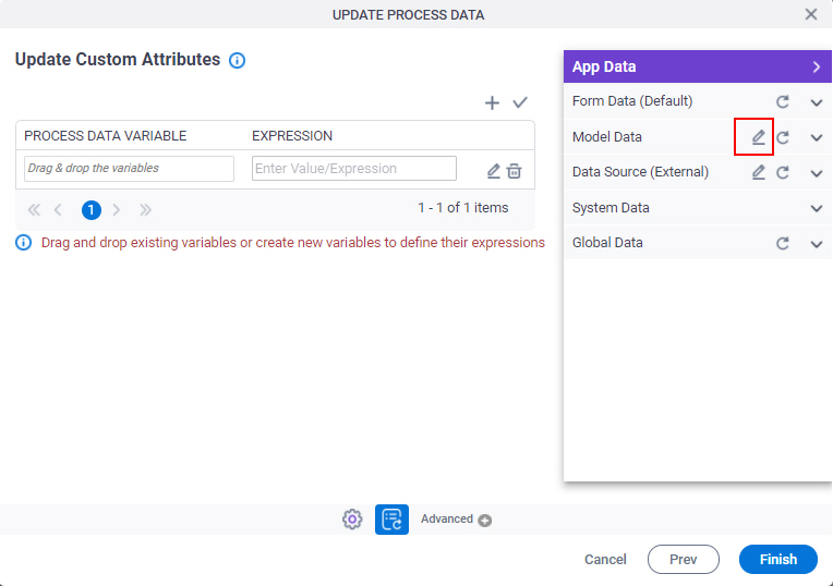 Process Data tab