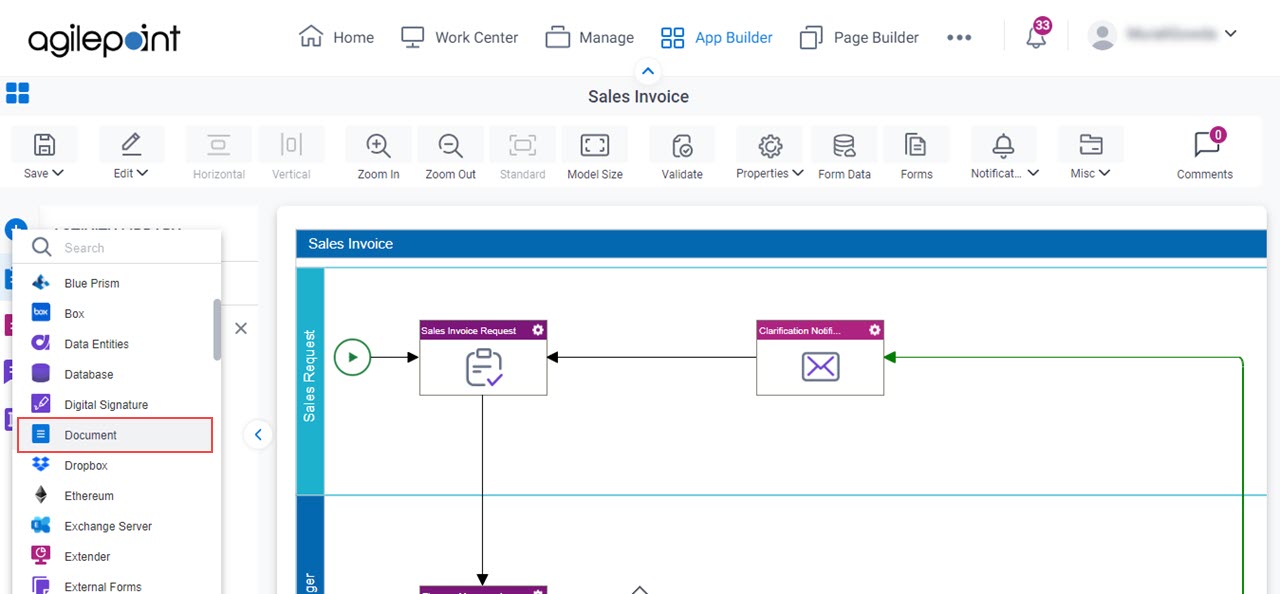 Sales Invoice Process Model Preview