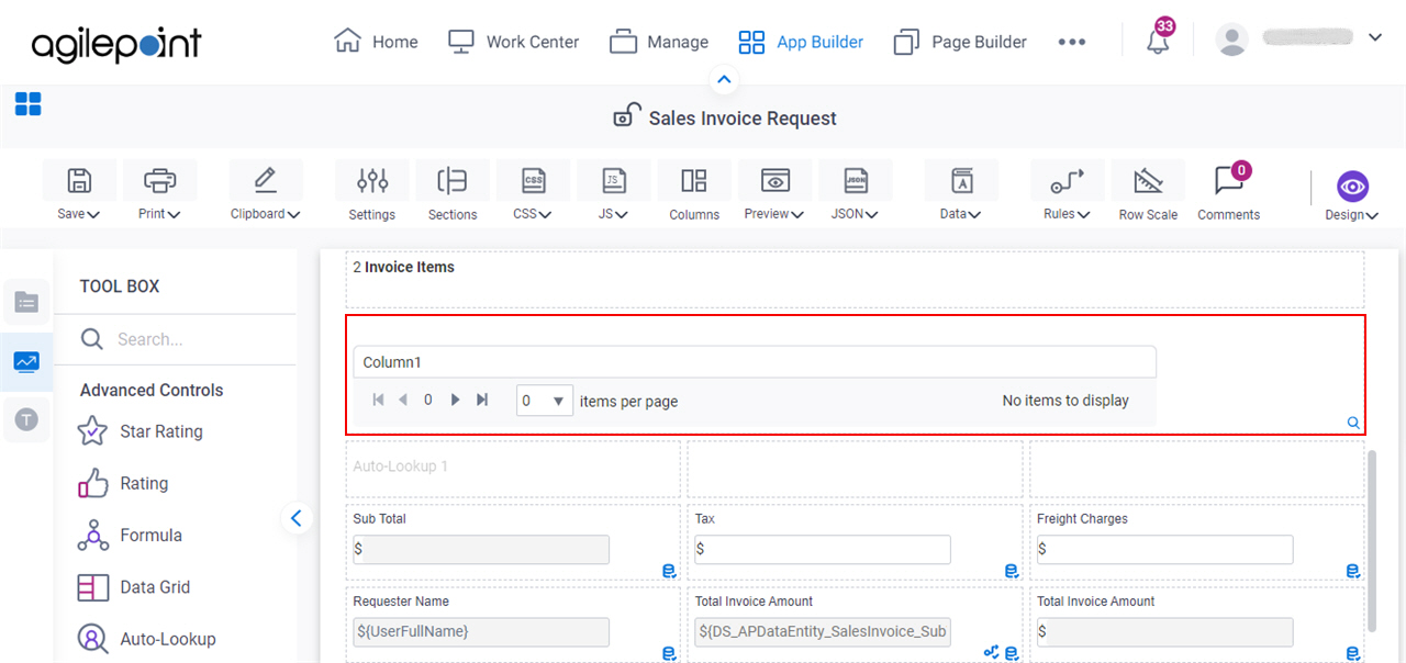 Expand Data Grid Form Control