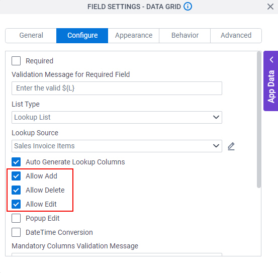 Select Fields