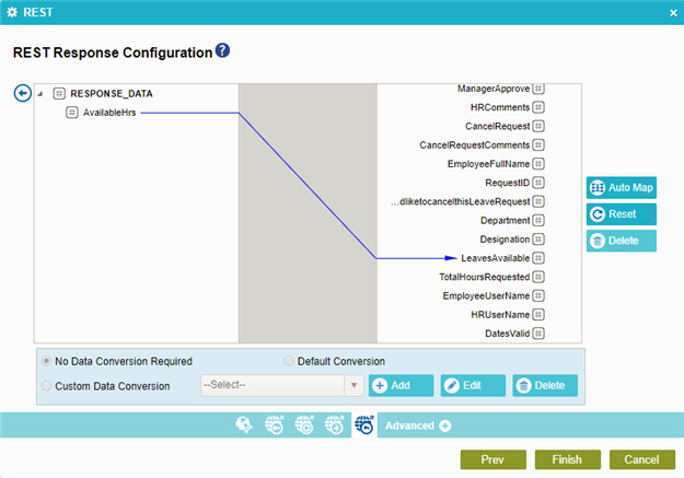 Map Simulate Response to LeavesAvailable